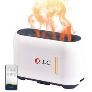 فواحة مائية إلكترونية 1*3 مع ضوء اللهب 7 ألوان - متعددة الاستخدامات - بقوة 8 واط وسعة 240 مل - مع جهاز تحكم عن بعد DLC -32506