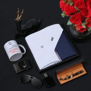 طقم هدية رجالى ماركة MONT BLANC مع تغليف محانى .. لمحبي التميز والاناقة