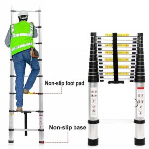 سلم متعدد الوظائف بإرتفاع 1.5 متر قابل للتمديد والطى من الألمونيوم عالى الجودة